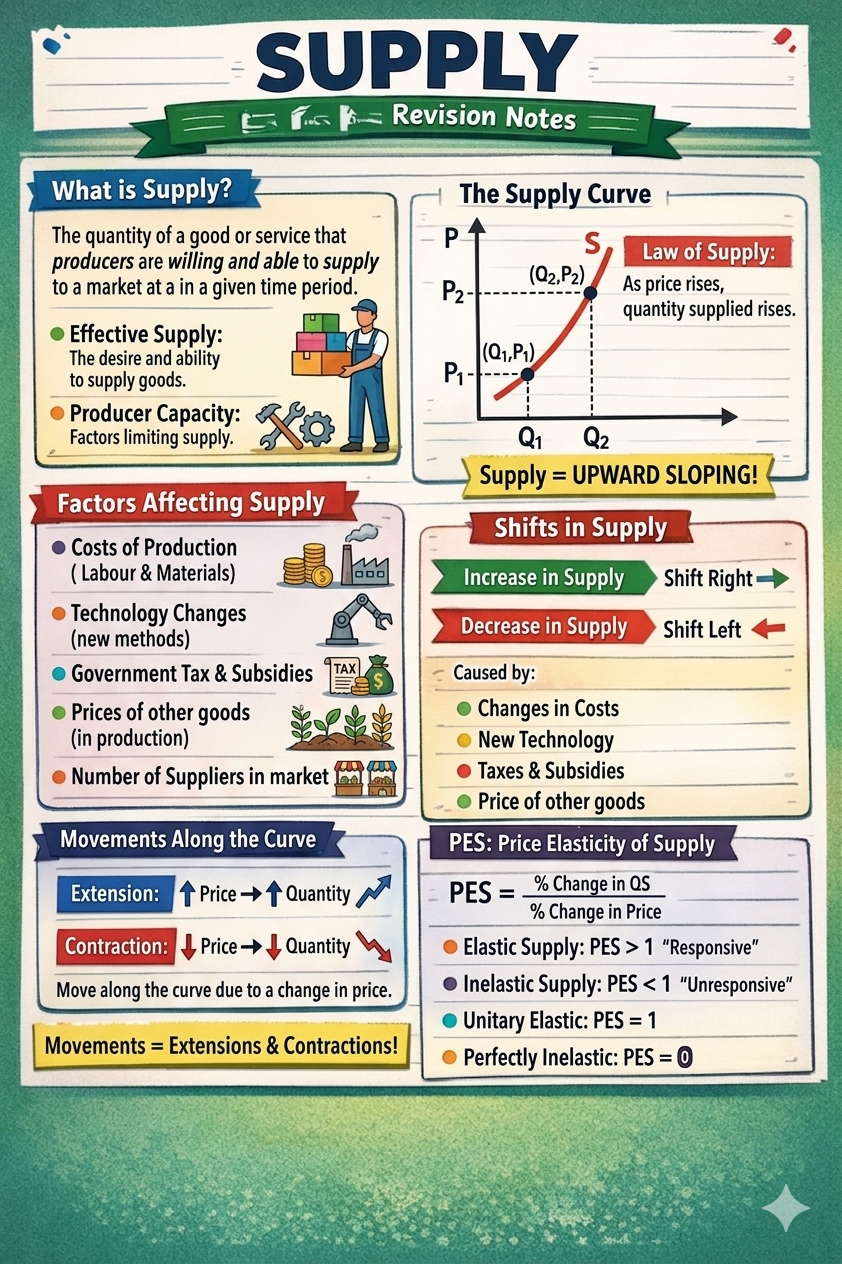 real world supply curves - a level economics revision... EconsNavigator — IGCSE Economics 0455 Revision: Notes, Quizzes & Past ...